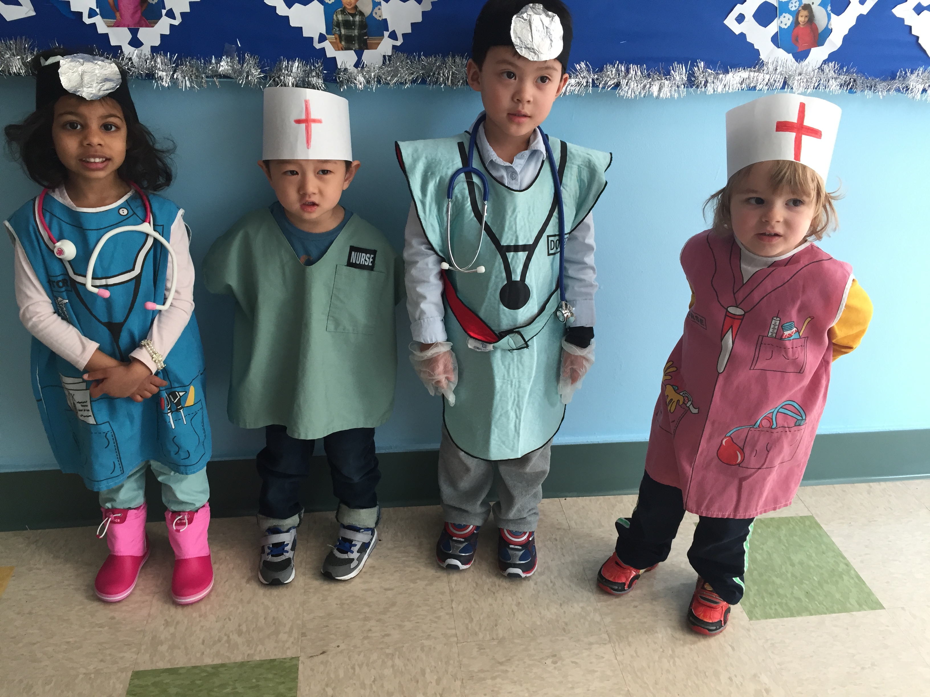 Kids dress up as doctors
